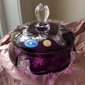 Bohemia Crystal Purple Decorative Bowl - New with box